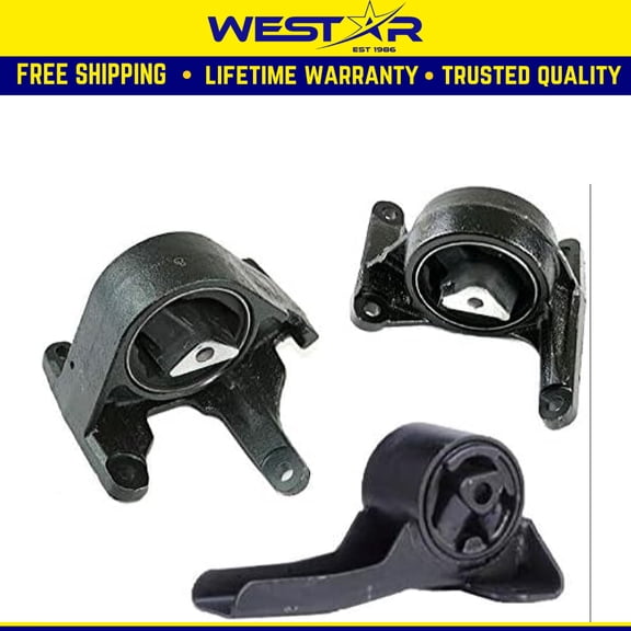 Fits 2002-2003 Jeep Liberty 3.7L AUTO RWD Motor&Trans Mount Set 3pcs : A5284, A3014, A5198
