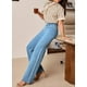 thumbnail image 3 of Jeans Astylish para mujer, cintura alta, pierna ancha, mezclilla azul, talla 8, 3 of 6