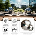thumbnail image 4 of Efavormart 2 Pack Silver Stainless Steel Gazing Globe Mirror Ball, Reflective Shiny Hollow Garden Spheres - 12", 4 of 5