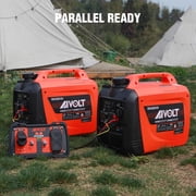 AIVOLT 4300W Gas Powered Inverter Generator, 3450W Running, Ultra-Quiet 60dBA, Under 3% THD Pure Sine Wave Electricity, CO Auto-Shutoff, 5.5h ECO Mode, Parallel Ready, EPA Compliant for RV Camping