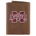 thumbnail image 1 of ZeppelinProducts MSSU-IWE2-CRZH-LBR Mississippi State Trifold Embroidered Leather Wallet, 1 of 1