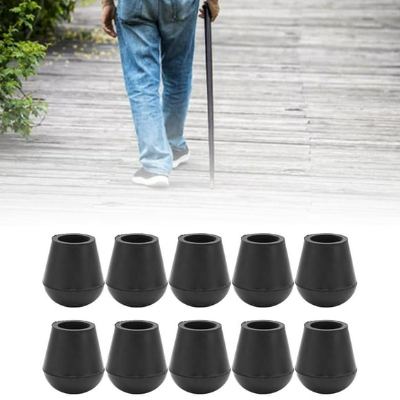 Cane Tip, Wearable 19mm Walking Stick Tips 10pcs Flexible Texture Low Noise for Bath Chair Foot