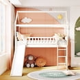 thumbnail image 2 of Twin Loft Bed with Slide, Whimsical Playhouse Design / Provide Hours of Fun in Bedroom, 2 of 2