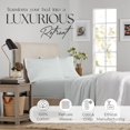 thumbnail image 2 of Pc Premium Queen Sheet Set ( Flat Fitted & Pillow Cases) Cotton Thread Count Cool Crisp & Breathable Queen Bed Sheet Set Deep Pocket Percale Sheets Light, 2 of 9