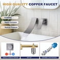 thumbnail image 4 of Wowow Brushed Nickel Single Handle Wall Mounted Bathroom Faucet Rough in Valve Included, 4 of 8