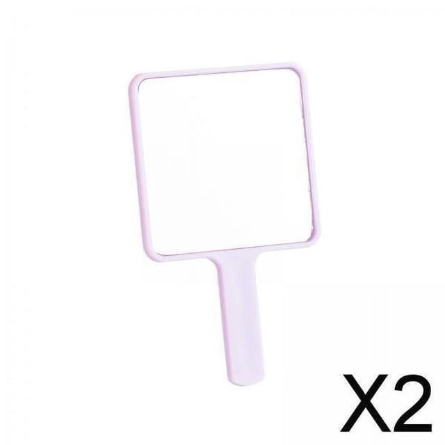 2 Espejos de Mano , Espejo de Tocador, Espejo de Afeitar, Portátil, de Una Cara, Pequeño Espejo de Maquillaje, Espejo de Mano para Novia, 2 piezas