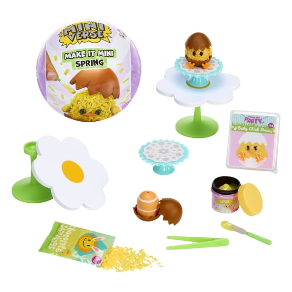 MGA's Miniverse Make It Mini Make It Mini Spring, Seasonal, Easter, Blind Pack, Do It Yourself, Crafts, Resin, Replica Food, Not Edible, Collectors, 8 