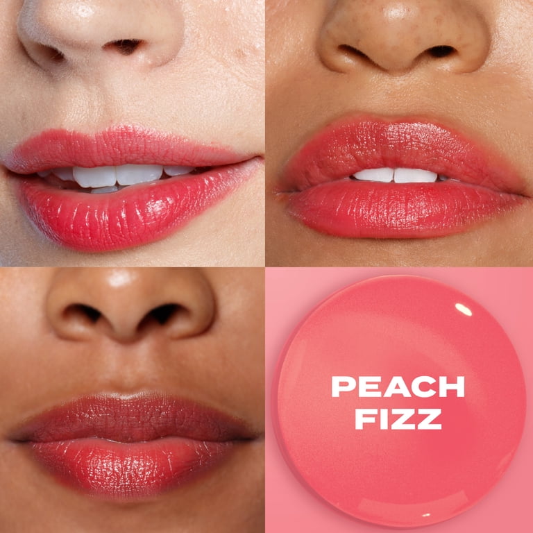 Hard Candy Pop Tint Lip Stain, Peach Fizz Coral Pink, Hydrating