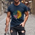 thumbnail image 1 of Snoarin T-Shirt Confort Couleurs pour Hommes Col Rond Décontracté Impression Drapeau Numérique 3D Populaire Chandail Entraînement Physique Sports Manches Courtes T-Shirt Blouse Chemises du 4 Juillet pour Hommes en Liquidation, 1 of 5