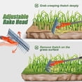 thumbnail image 5 of Thatch Rake, 15-Inch Lawn Thatching Rake, Robust Rake, Steel Metal Rake with Handle, Versatile Grass Grooming Rake, 5 of 7