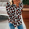 thumbnail image 2 of Chandails à Capuchon de Mode pour Femmes 2023 Mode T-shirt Imprimé Ample Manches Longues Blouse Col Rond Hauts Décontractés Chandails en Molleton Chandails à Capuchon 50 % de Rabais Liquidation Costumes Halloween/noël, 2 of 5