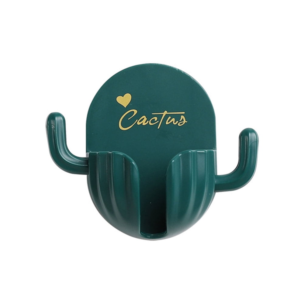 Wall Adhesive Cable Organizers Cactus Shape Punch Free Wall Hook for