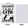 thumbnail image 2 of Black Cat Metal Signs Stay in the Catio Tin Sign Cat Metal Wall Plaques Funny Signs Vintage Decor Retro Wall Art, 2 of 9