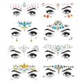 thumbnail image 1 of Pegatinas Face Gems con purpurina SHINEYES, diseño de sirena, 8 unidades, para festivales, 1 of 7