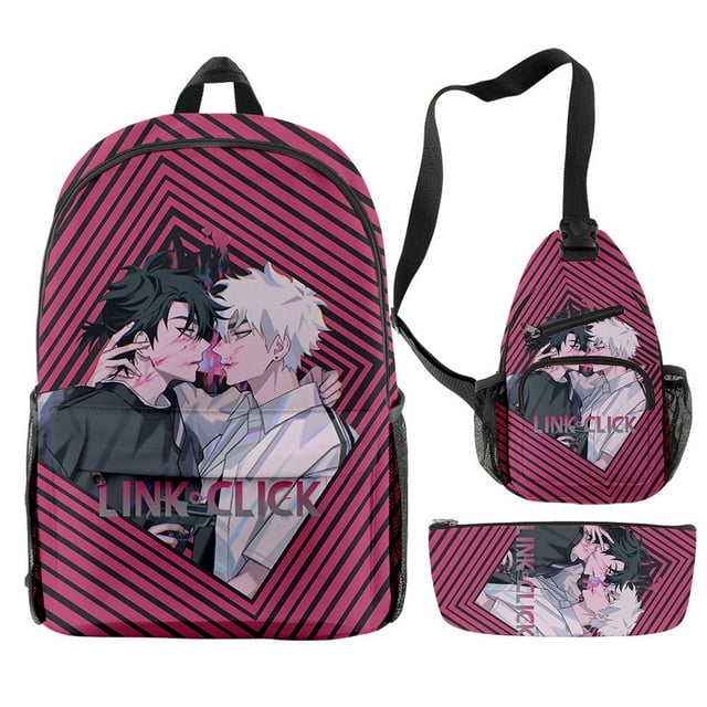 Set de mochilas Links Clicks Anime School, 3 unidades/lote para niños