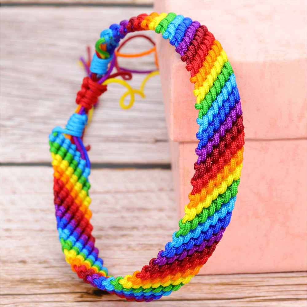 Gay Pride Leather Rainbow Bracelet - 2 Style – PrideBooth