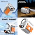 thumbnail image 2 of Portable Waist Fan Belt Waist Fan Portable Waist Clip Belt Cooling Fan Rechargeable Mobile Fan For Camping Fishing White, 2 of 4
