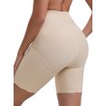 thumbnail image 2 of DARING DIVA Women's High Rise Tummy Control Ice Silk Seamless Boyshorts M Beige, 2 of 6
