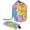 Multicolor 2, variant on PhooArto Large Barrel Drawstring Makeup Bag, Colorful Maple Leaves Pattern Travel Cosmetic Bag Portable Make Up Organizer Bag