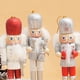 thumbnail image 2 of 5 piezas de cascanueces navideños colgantes, escultura, cascanueces, juguete de marioneta Plata, 2 of 6