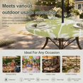 thumbnail image 6 of Round Outdoor Tablecloth with Umbrella Hole and Zipper, Yellow Palm Trees Tablecloth with Elastic Waterproof, Farmhouse Tropical Summer Beach Patio Table Covers for 45" - 54" Picnic Pool Tables, 6 of 9