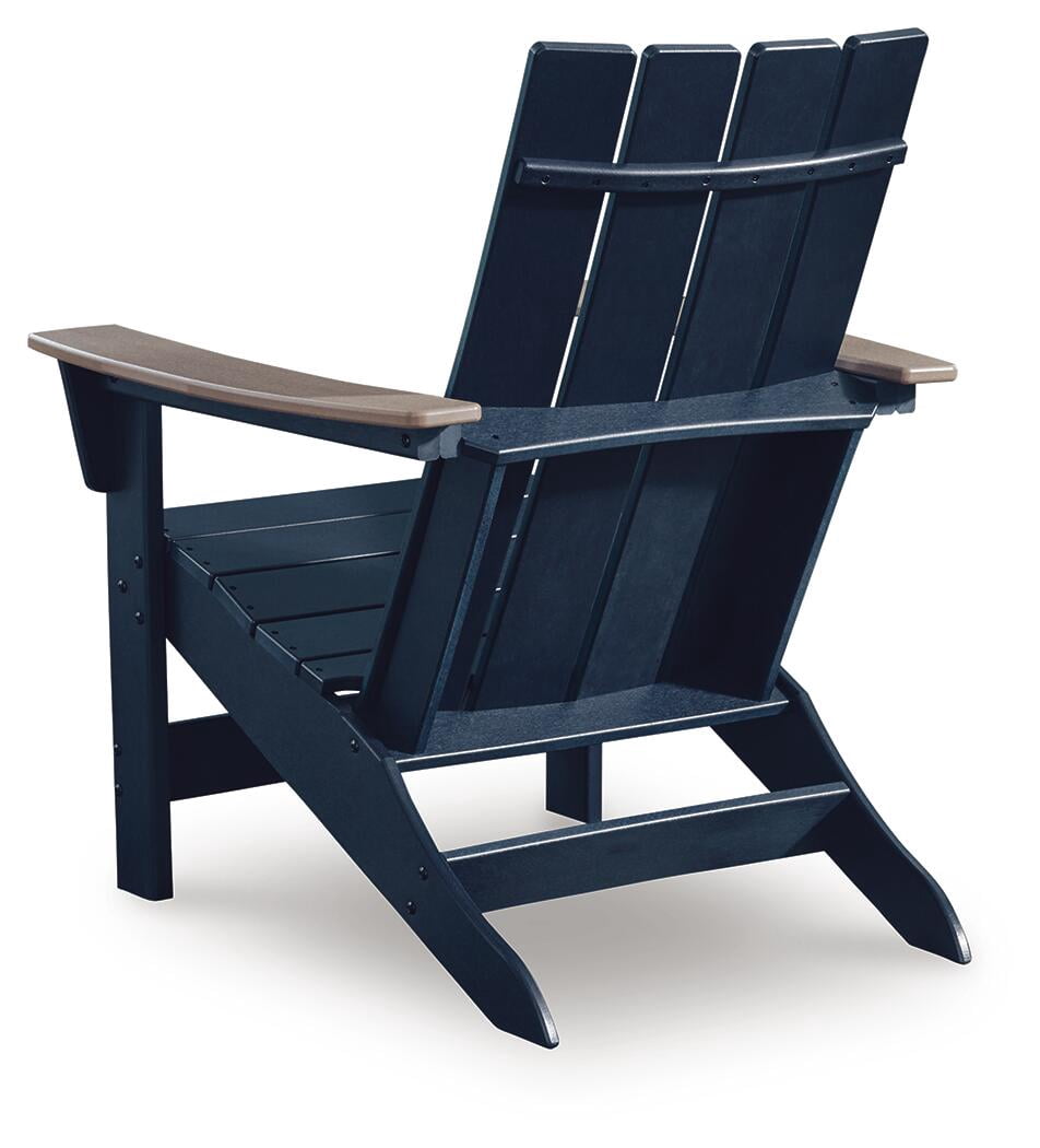 Signature Design by Ashley Mabry Shores Adirondack Chair, Outdoor Patio Chair, Navy Blue MEGA-TUFF™ HDPE