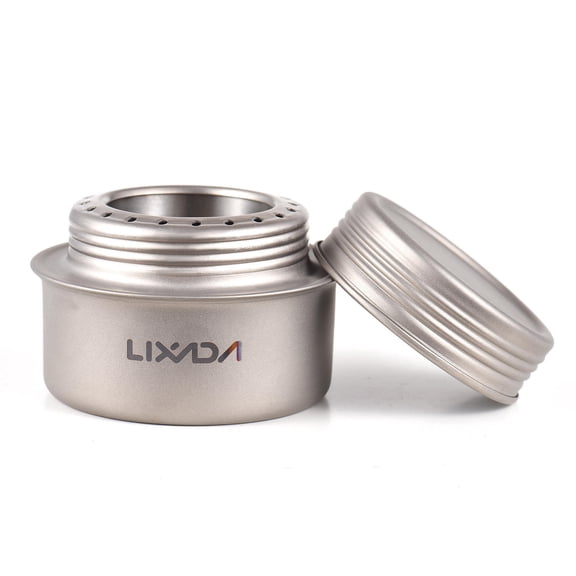 YAHHU Portable Titanium Mini Stove – 45 g, 70 mm x 50 mm, Lightweight Alcohol Burner for Camping, Hiking & Survival