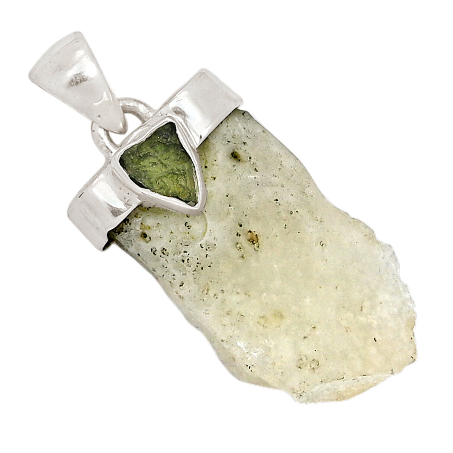 Libyan Desert Glass Moldavite 925 Sterling Silver Pendant Xgb Allp 1496 Walmart Com