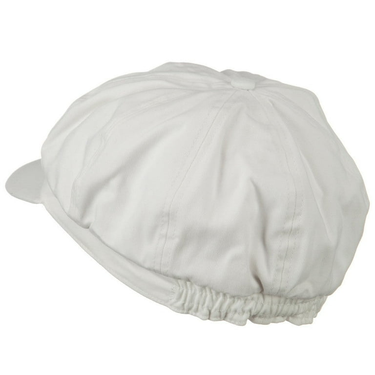 Cotton Elastic Big Size Newsboy Cap - White XL-2XL - Walmart.com