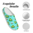 thumbnail image 5 of Kdxio Frogs And Aquatic Plants Women's Men's Slippers Plush Slip-On House Slipper for Winter Indoor Soft Cushion Non-slip Fluffy Slides Slippers-13, 5 of 7