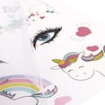 thumbnail image 5 of 8 Sheets Face Temporary Tattoos for Kids, Unicorn Mermaid Face Paint Fake Tattoos for Birthday Party Favors Gift Bags Filler Holiday Makeup Supplies, 5 of 7