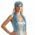 thumbnail image 2 of Unique Bargains 1 Pc Scarf Sequined Cut-Out Neck Scarf Sky Blue, 2 of 6