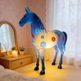 thumbnail image 3 of Linterna Figura de caballo moderna, luz nocturna, acogedora, adorno decorativo para dormitorio y sala de estar (azul, 1 unidad) JASKFLY, 3 of 5