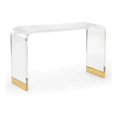thumbnail image 1 of Acrylic Gold Console Table, 1 of 5