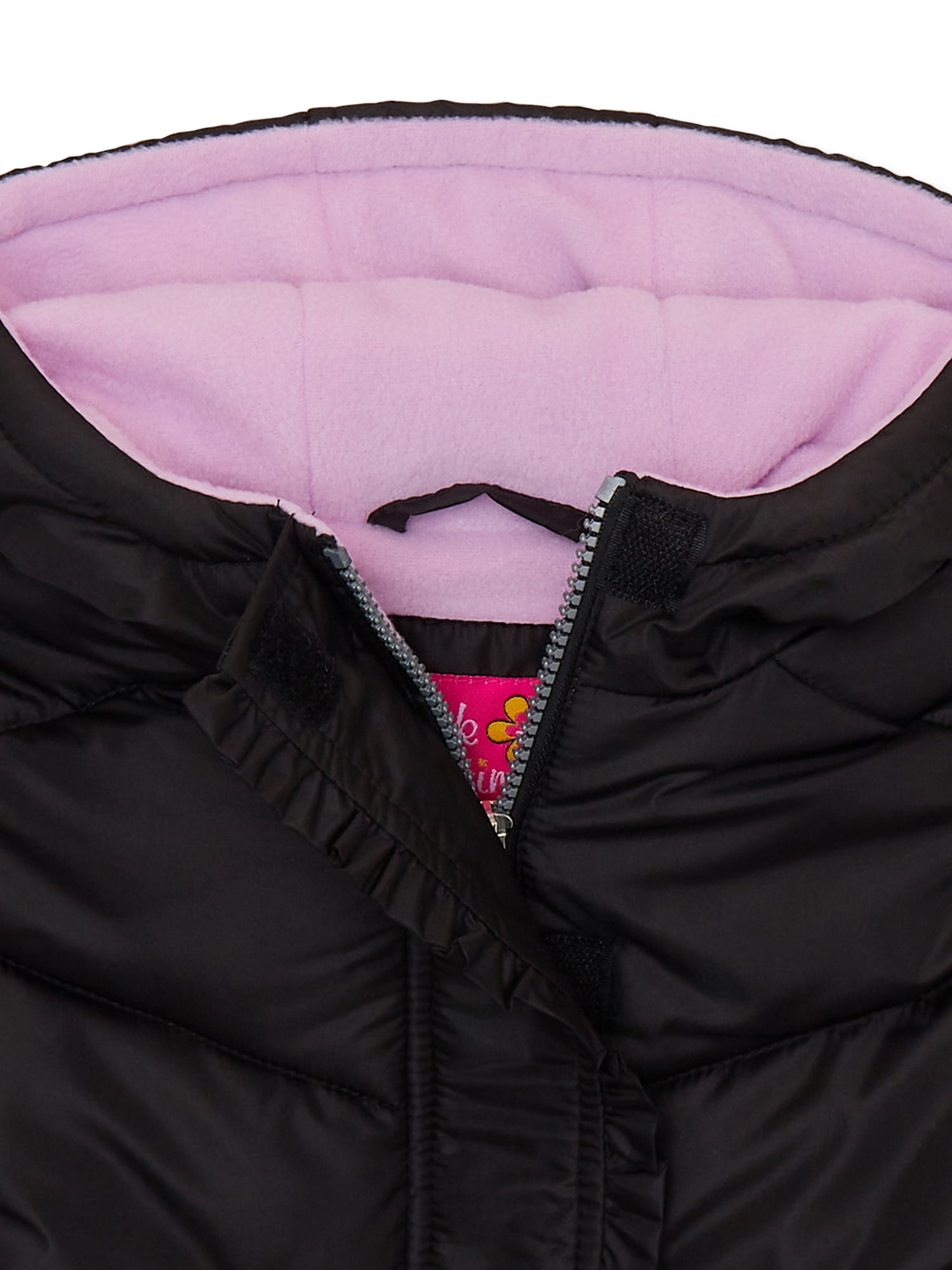 Pink Platinum Girls Solid Hooded Winter Puffer Coat, Sizes 4-16