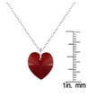 thumbnail image 5 of Handmade Light Siam Red Crystal Heart Sterling Silver Necklace - 18 Inch, 5 of 5