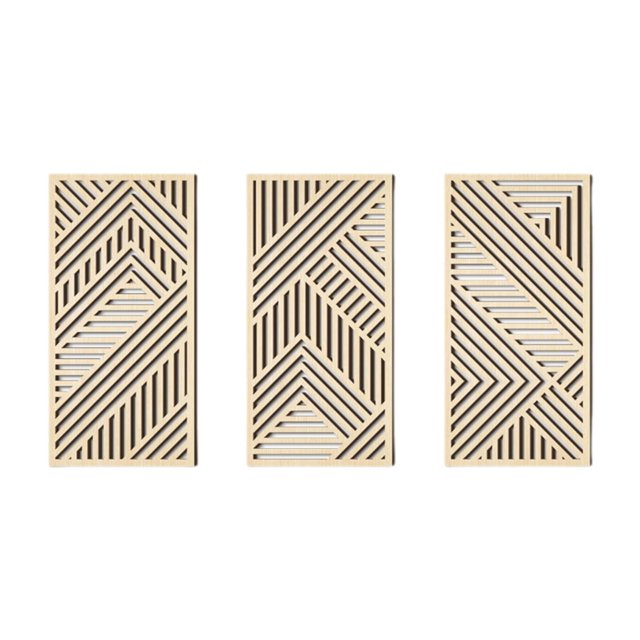 3 piezas de decoración de pared con diseño geométrico bohemio. Línea