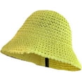 thumbnail image 5 of YooGuoGuo Straw Bucket Hats for Women New Folding Outdoor Beach UV Protection Basin Hat for Lady Solid Color Bowler Cap, 5 of 8