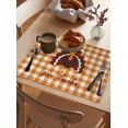 thumbnail image 3 of Placemats Set of 1 Give Thanks Thanksgiving Turkey Fall Orage Plaid Heat Insulation Washable Place Mats, Rustic Non-Slip Table Mats for Dining Table Party Kitchen Decor,13x19 Inch, 3 of 4