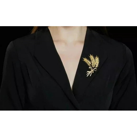 5CT Marquise Cut Simulated Citrine Women's Christmas Party Brooch Pin 14K Yellow Gold Plated