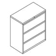 thumbnail image 5 of HON Brigade 800 Series 3-Drawer Lateral 36" x 18" x 39.1" - 3 x Drawer(s) for File - A4, Legal, Letter - Lateral - Interlocking, Durable, Label Holder, Leveling Glide, Recessed Handle, Ball-Bearing su, 5 of 5
