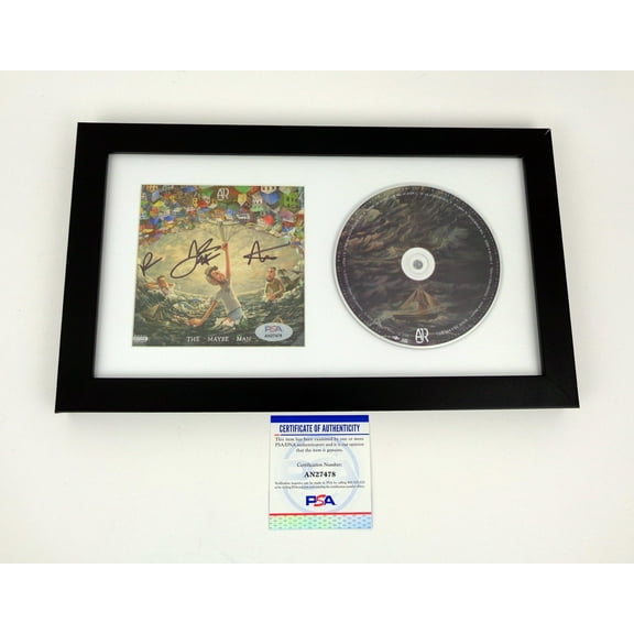 AJR Entire Band Signed Autograph The Maybe Man CD Framed PSA/DNA COA A