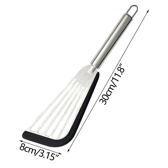 LanSuare Non-Stick Fish Spatula, Slotted Stainless Steel Turner, Kitchen & Grill Utensil, Practical Design