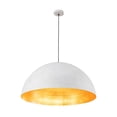 thumbnail image 4 of Industrial Oversized Metal Dome Pendant Light - Modern Farmhouse 31in - Off-White, 4 of 5