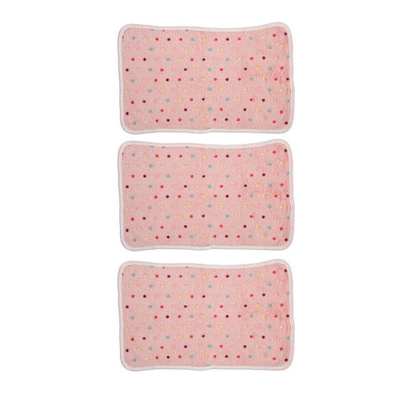 mantas para perros, súper suaves y cálidas, de forro polar coral con estampado de puntos, para dormir, para perros, gatos y cachorros, color rosa, L