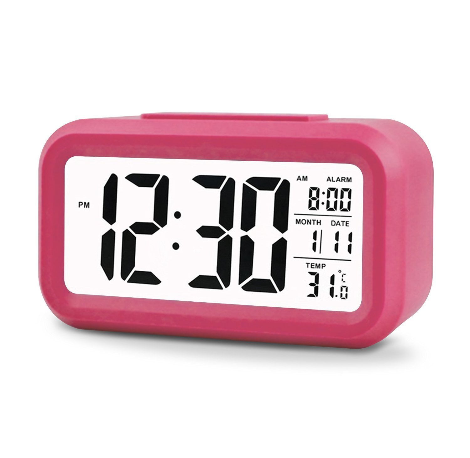 Equity Cube Lcd Alarm Clock Pink Com