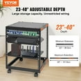 thumbnail image 3 of Adjustable Depth 12U Server Rack, 15-40 Inch 4 Post AV Rack with Casters, Holds Router, Modem, Patch Panel & IT Equipment, 3 of 7