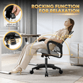 thumbnail image 4 of Magshion Mesh Office Chair Desk Chair, Mid Back Ergonomic Adjustable Height Rolling Swivel Computer Chair with Lumbar Support, Light Gray, 4 of 14