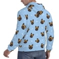 thumbnail image 6 of Fotbe Men's Hoodie with french Bulldog Face Pattern - Kangaroo Pocket Pullover Hooded Sweatshirt, Perfect for Daily Wear, Travel, and Home-Small, 6 of 7