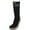 black moose, variant on Gaahuu mens knit faux shearling lined soft sole slipper socks